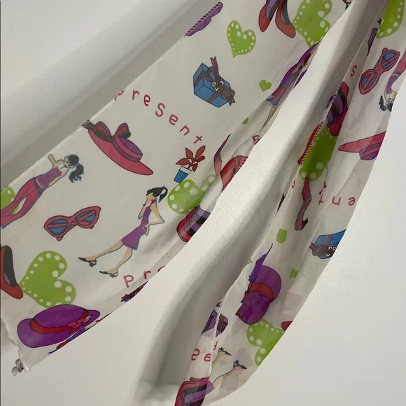 Colorful Patterned Scarf - Picture 3 of 3